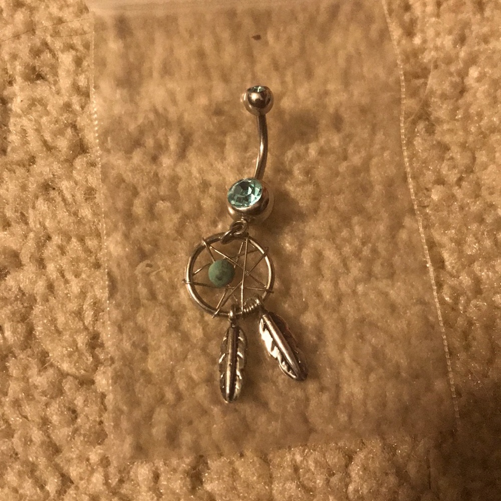 Dream catcher belly button ring